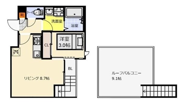 見沼代親水公園駅 徒歩9分 2階の物件間取画像